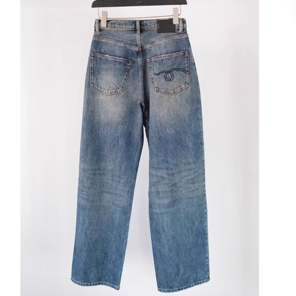 NWT R13 Wayne Wide Leg Jeans Denim Dawson Blue Sz25/27 - Picture 7 of 13